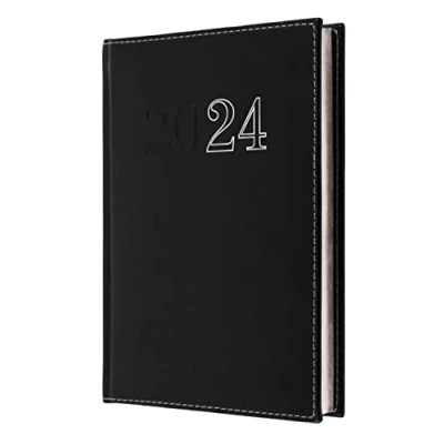 Image of Collins Debden Chelsea 2024 Diary A5 Day to Page Business Planner and Organiser January December Daily Black ND54.99 24