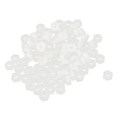 Image of Sourcingmap M3 Hexagon Head Insert Lock Screw Fastener Nylon Hex Nuts 100pcs