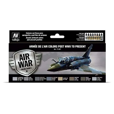 Image of Vallejo VAL71627 Farb, Armee l, ab 1945 AV Model Air Set Arm e de l&#039;Air Colors (Post WWII)