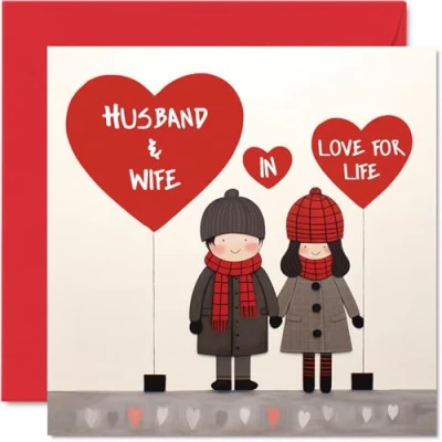 Image of Heartfelt Anniversary Card For Him Her Love Life Valentines Day Boyfriend Girlfriend Husband Wife Partner, 145mm x Romantic Greeting Cards Fiance Fiancee