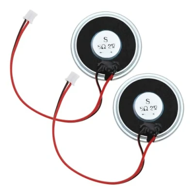 Image of YINETTECH 2pcs Magnetic Speaker 2W 8 Ohm Round Shape with JST PH2.0 Connection 40mm Diameter Micro Internal Wire