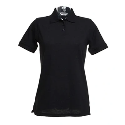 Image of Kustom Kit New Womens Klassic Polo Shirt with Superwash Black Size 20