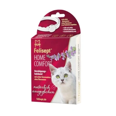 Image of Felisept home Comfort cat Calming collar With natural catnip (no pheromones cat) Reduce undesirable behaviour, stress and restlessness in on the move