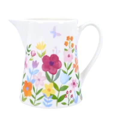 Image of Gisela Graham Pastel Flowers China Jug Small
