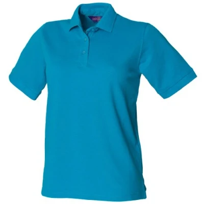 Image of Henbury Womens/Ladies 65/35 Polo Shirt (XL) (Turquoise)