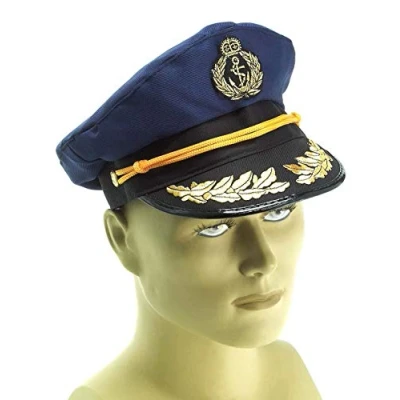 Image of Forum Novelties Yacht Captains Hat for Adults, Navy Blue, Adult