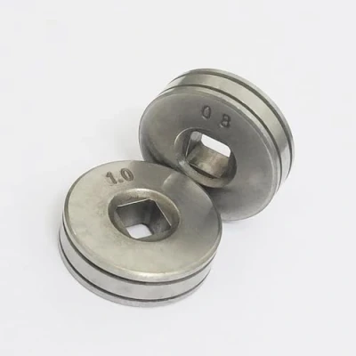 Image of 2X Wire Feed Drive Rollers Roll Wheels 25mm Diameter Knurled Groove Fit for SSJ16 Feeder MIG MAG Welders Equipment Parts (0.8mm/1.0mm)
