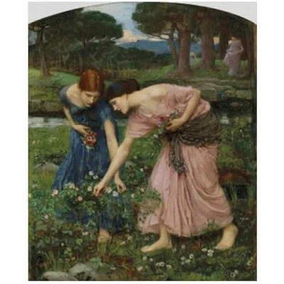Image of Pick Rose Counted Cross Stitch Kits, Super Big, Cotton, 14count, 300x365 Stitch, 54x65 cm Big Kit