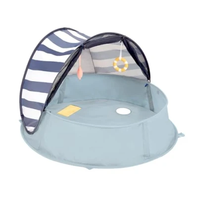 Image of Babymoov Aquani Pop Up Baby Beach Tent &amp; Paddling Pool Anti UV Sun Protection UPF 50+