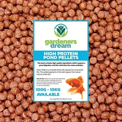 Image of GardenersDream High Protein Fish Pellets Premium Quality Complete Aquatic Food Healthy and Natural Daily Feed for Aquarium &amp; Pond Animals Easily Digestible A Great Source of Vitamins (500g)