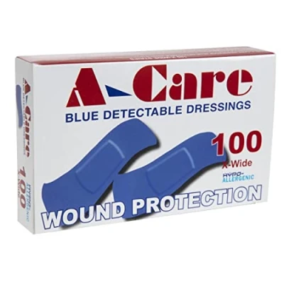 Image of Standard Blue Plasters 70 x 25mm; Box quantity: 100