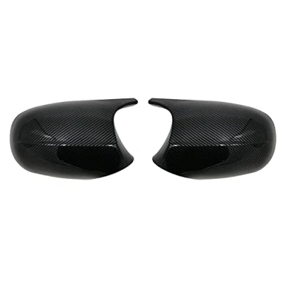 Image of KYYET Carbon Fiber Compatible with 3 Series E90 E91 2009 2011/ E92 E93 2011 2013 LCI M3 Style Side Wing Mirror Cover Caps