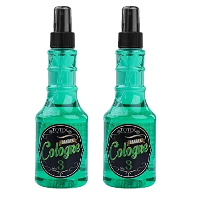 Image of Totex Barber Aftershave Men Spray Cologne Fragrance Professional Barbers Hairdressers and Traditional 250ml (Green)