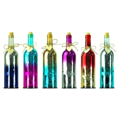 Image of Lucenté Decorative Firefly Two Tone LED Bottle Light Set of 2 29cm (H) x 8cm (W) (D) Colour Randomly Picked Requires AAA Batteries (Not Included)