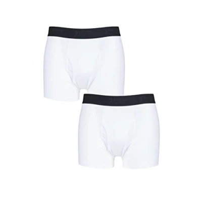Image of 2 Pair White Plain Trunks Men&#039;s XXXXX Large Farah