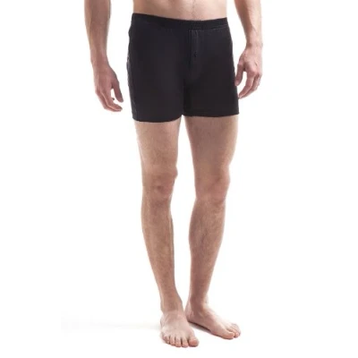 Image of Jasmine Silk Mens Pure Knitted Boxer Shorts Black (Extra Large)