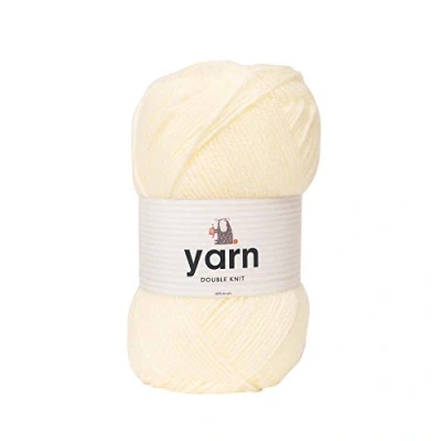Image of Korbond DK Cream Yarn 100g Acrylic Wool Lightweight, Hypoallergenic &amp; Durable Double Knit Crochet Knitting (290m Total)