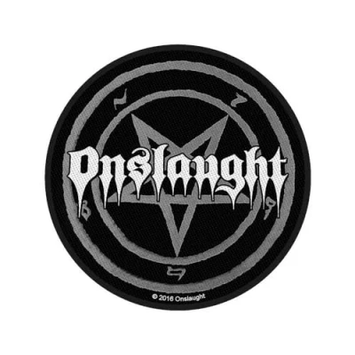 Image of Onslaught Pentagram Patch 9cm Dia Black