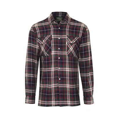 Image of Mens Champion Kempton Country Style Casual Long Sleeved Shirt Blue XL