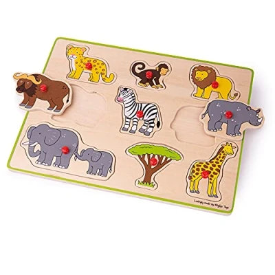 Image of Bigjigs Toys Chunky Lift Out Puzzle Safari