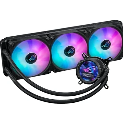Image of Asus ROG STRIX LC III 360 ARGB LCD Liquid CPU Cooler, 360mm, 7th Gen v2 Asetek Pump, Fans, Customisable Display, Rotatable Water Block