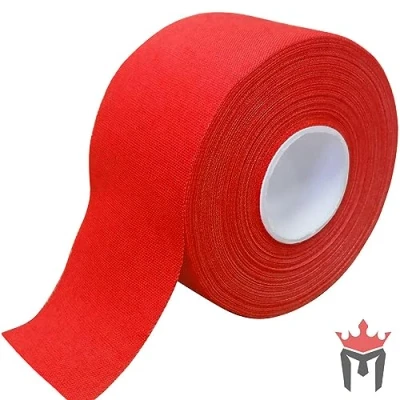 Image of Meister Premium Athletic Zinc Oxide Trainer&#039;s Tape for Sports and Medical 13.7m x 3.8cm Red 1 Roll