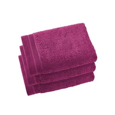 Image of De Witte Lietaer Contessa Luxe 40 x 60 cm Cotton Guest Towels, Pack of 3, Magenta
