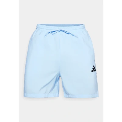 Image of adidas Men&#039;s Essential Three Stripes Chelsea Base Short, Glow Blue/Black, XXL