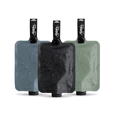Image of MATADOR Toiletry Bottles 3 Pack 90ml Refillable Travel for Toiletries with Labels; Flight Approved Liquid Containers; Portable Fluid Bags Gels, Pastes, and Liquids