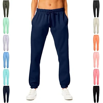 Image of Light &amp; Shade LSLPNT006 Women&#039;s Pastel Brights Loungewear Sweatpants Joggers Jogging Pants Bottoms Navy