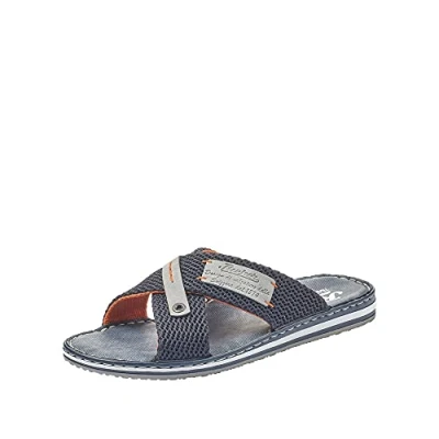 Image of Rieker Men&#039;s Frühjahr/Sommer 21539 Mules, Blue (Navy/Grigio 14), 6.5 UK