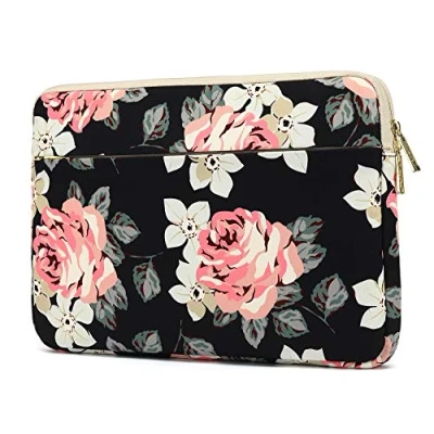 Image of KAYOND Nylon Fabric 15 Inch laptop sleeve, for 15.4 15.6 Notebook Computer and Macbook pro 16, Water Repellent bag,Shockproof case (15 inch, Black)