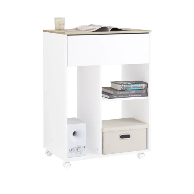 Image of Mobile File Cabinet Printer Stand Side on Wheels,ASK10 WN Sobuy