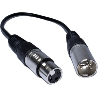 Image of PULSE XLR Female Socket to 5 Pin DMX Male Plug Adapter Cable 25cm