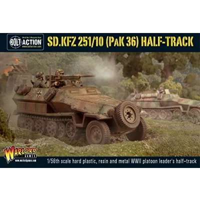 Image of Bolt Action Sd.Kfz 251/10 ausf D (37mm Pak) Half Track 1:56 / 28mm Plastic Scale Model Tank by Warlord Games Highly Detailed World War 2 Miniatures for Table top Wargaming