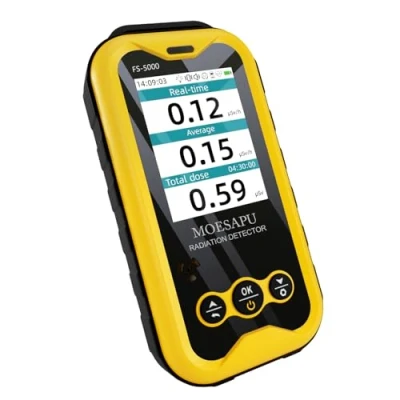 Image of Geiger Counter Nuclear Radiation Detector with LCD Display Dosimeter, Portable Handheld Beta Gamma X ray Rechargeable Monitor Meter, 5 Dosage Units Switched
