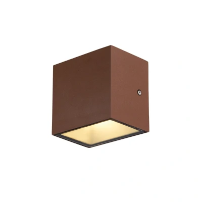 Image of SLV Sitra Single LED outdoor wall light down, rust