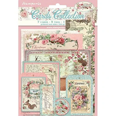 Image of Stamperia International Cards Collection Pink Christmas, OSFA