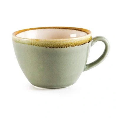 Image of Olympia Kiln Cappuccino Cup Moss Porcelain 340 ml 12 Oz 6 pc