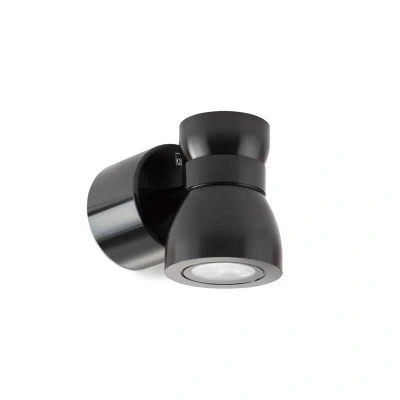 Image of Mains Voltage High Output LED Wall Light Black 2700K Collingwood