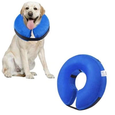 Image of Emwel Pet Inflatable Collar for X Large Dogs, Comfy Cone Recovery, Basic Dog Collars, XL