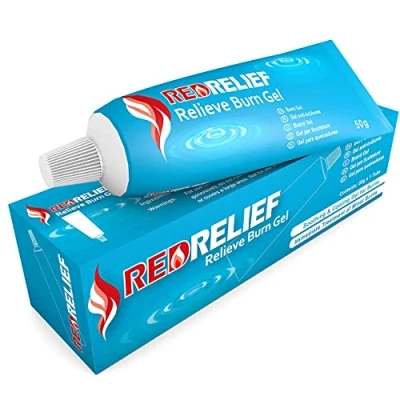 Image of RedRelief Emergency Burn Gel 50g Tube Soothing and Cooling Dressing for Burns, Scalds Sunburn