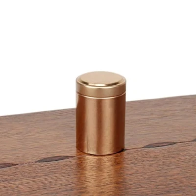 Image of Solid Small Mini Metal Tin Canisters Tea Sugar Container Storage Box Jar (Rose Gold)