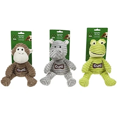 Image of Msc013169 Crufts Corduroy Squeaking Animal Pet Toy 1 Supplied
