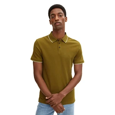Image of TOM TAILOR Men&#039;s 1030396 Polo Shirt, 27505 Wooden Moss Green, M