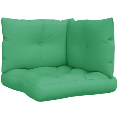 Image of vidaXL Pallet Cushions 3 pcs Green Fabric