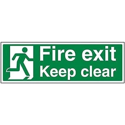Image of Fire Exit Keep Clear 600 X 200mm