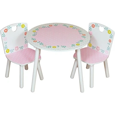 Image of Country Cottage Table and Chair Set, Wood, Multi, 50x50x45 cm