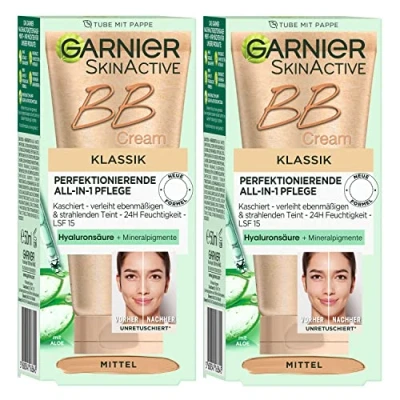 Image of Garnier Miracle Skin Perfector BB Cream Classic Medium 2 x 50 ml