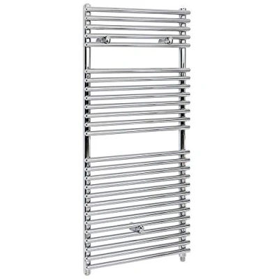Image of Milano Arno 600W Chrome Bar On Electric Heated Towel Rail 1190mm x 600mm